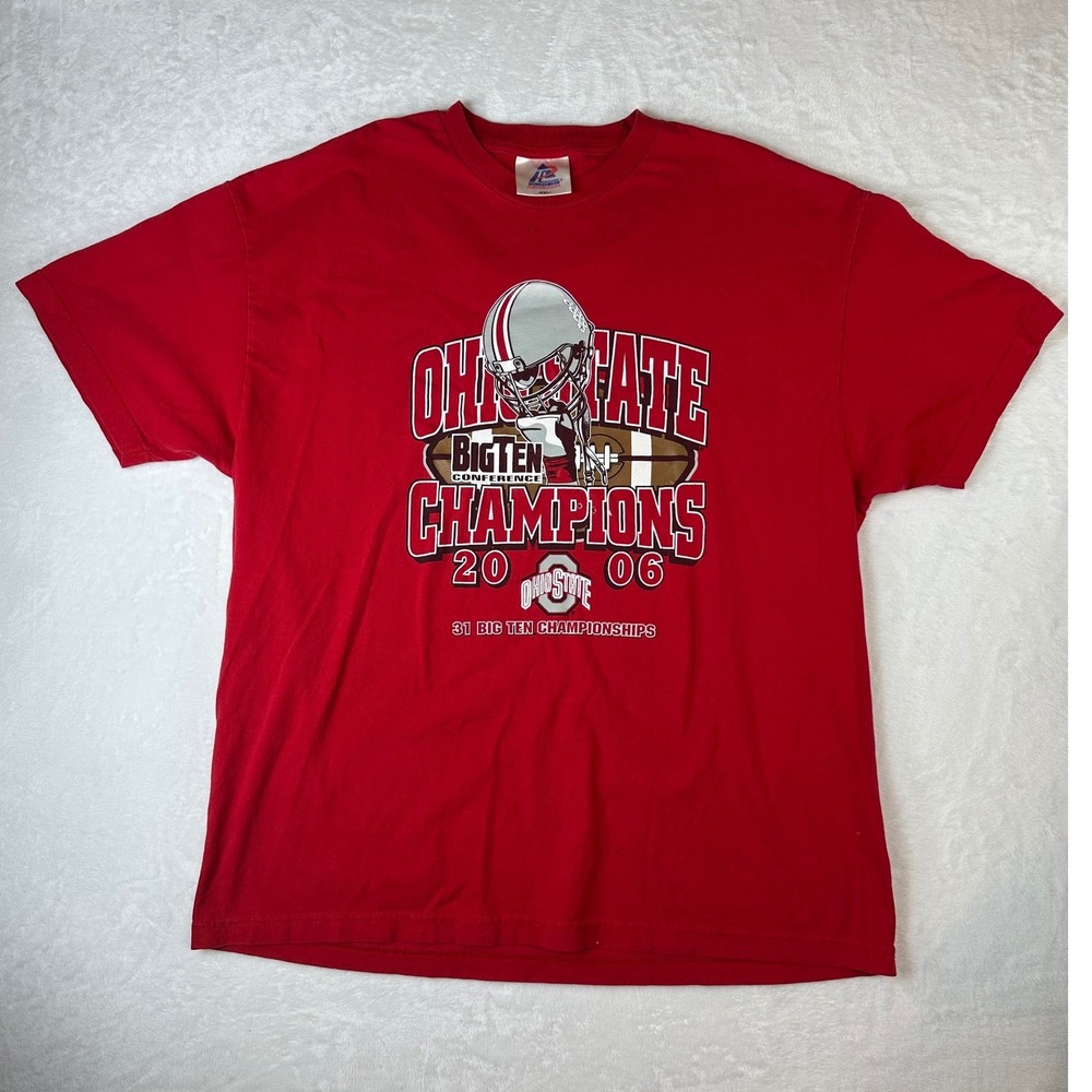 Tri-Lake Ohio State Buckeyes 2006 Big Ten Champions T-Shirt Red XXL Mens